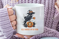 Raven Crow Coffee Halloween Clipart Bundle 1121 - CraftNest - Digital Crafting and Art