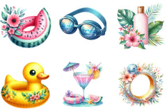 Summer Pool Day Clipart Bundle - CraftNest - Digital Crafting and Art
