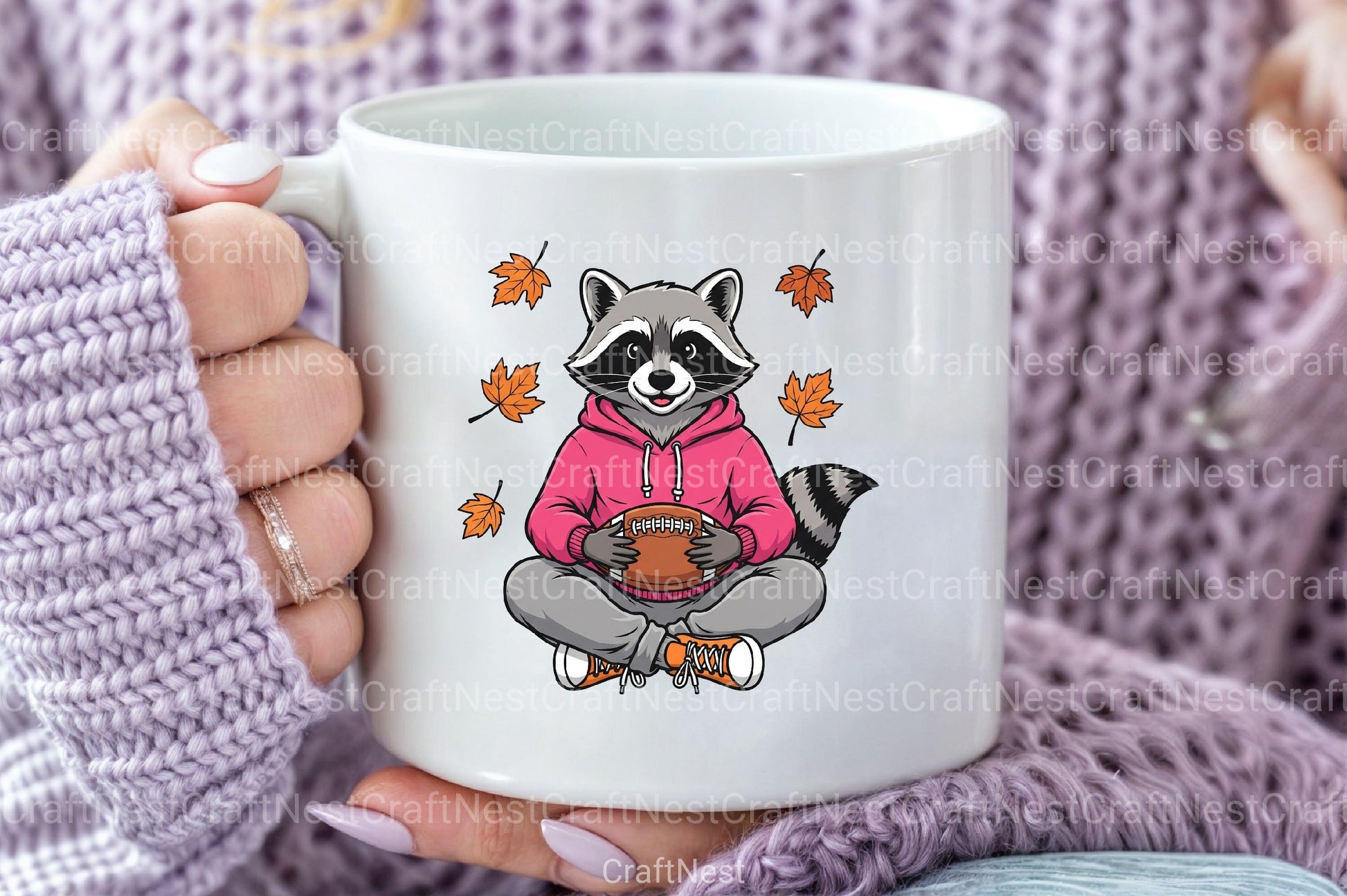 Raccoon Football Shirt Design & Fall Clipart Bundle - CraftNest - Digital Crafting and Art