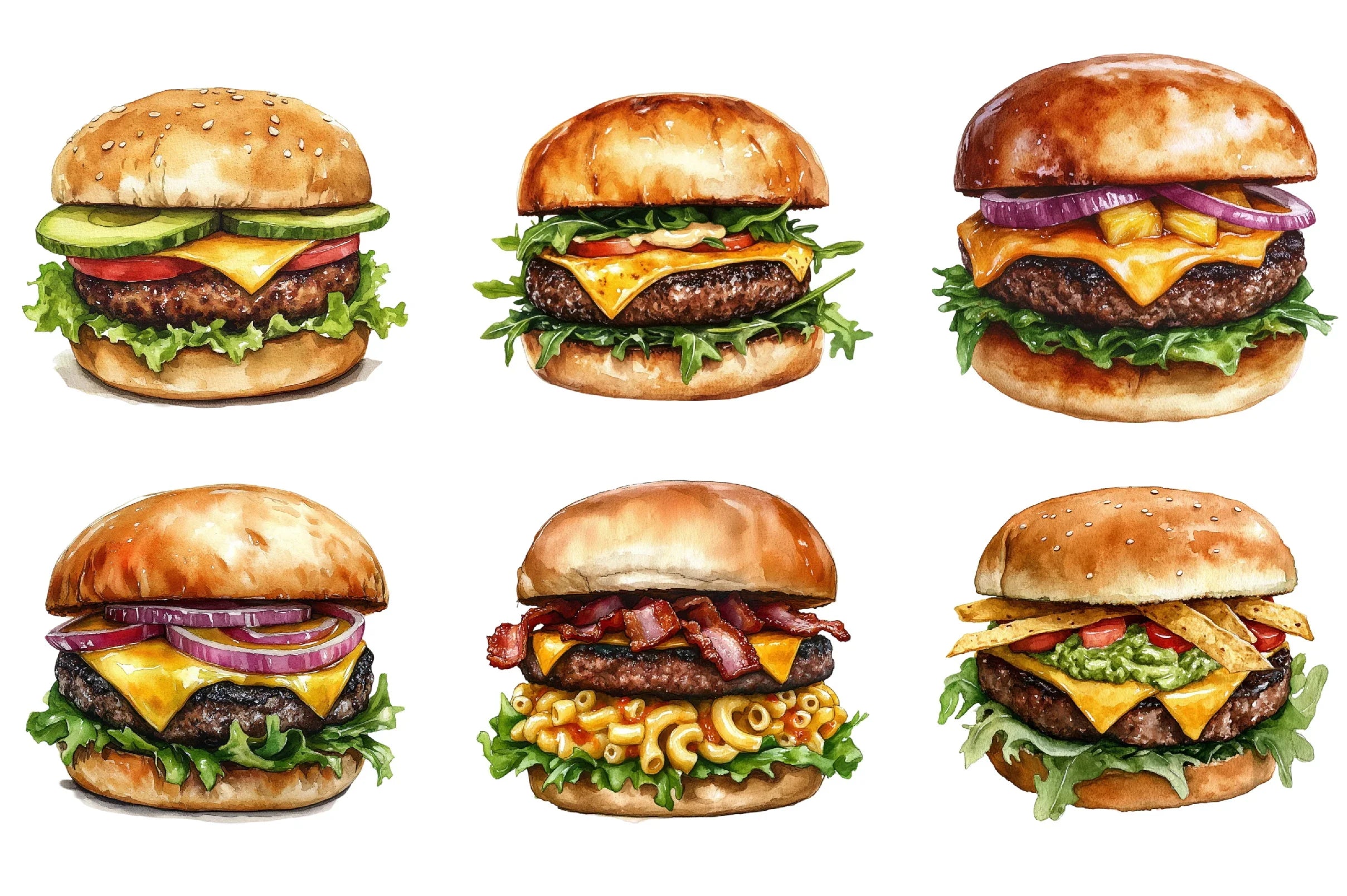 Cheeseburger Clipart Bundle - CraftNest - Digital Crafting and Art