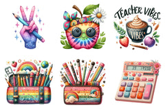 Groovy School Clipart Bundle - CraftNest - Digital Crafting and Art