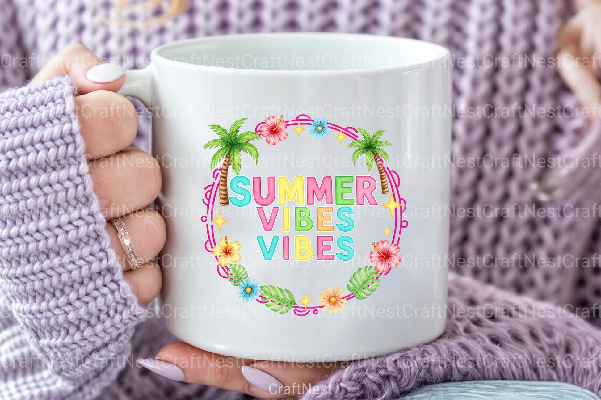 Summer Vibes Colorful Clipart Bundle - CraftNest - Digital Crafting and Art