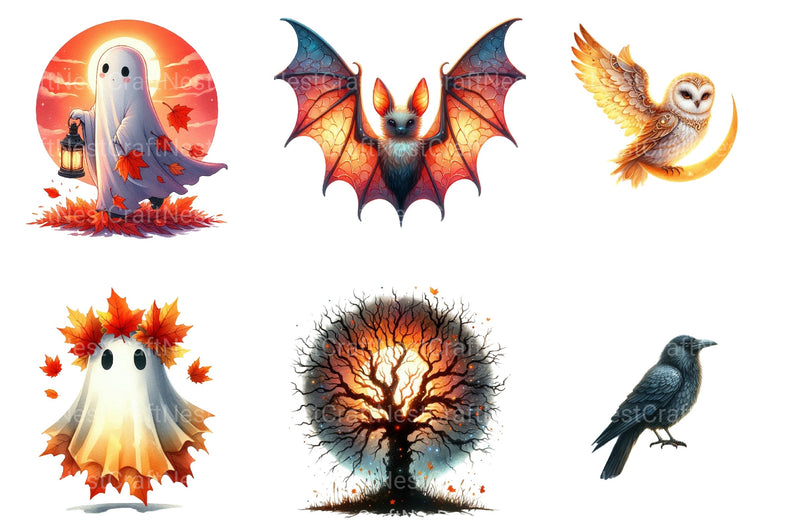 Autumn Dawn Halloween Clipart Bundle 3 - CraftNest - Digital Crafting and Art