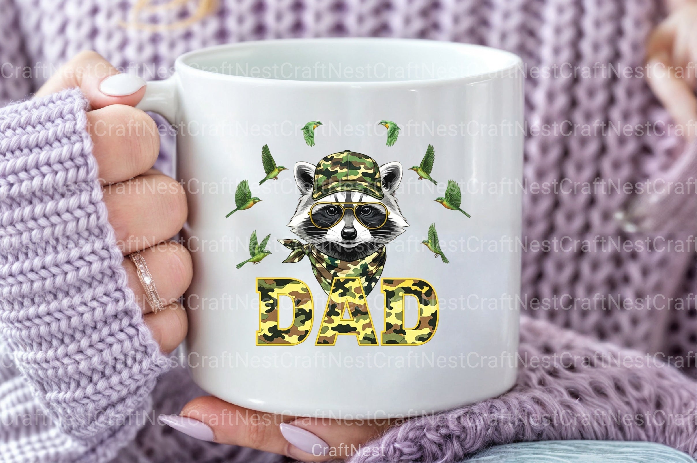 Camo Raccoon Woodland Clipart Bundle - CraftNest - Digital Crafting and Art