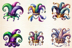 Mardi Gras Jester Hat Clipart Bundle - CraftNest - Digital Crafting and Art