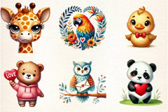 Grumpy Valentine Animal Clipart Bundle - CraftNest - Digital Crafting and Art