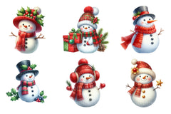Christmas Snowman Clipart Bundle 1 - CraftNest - Digital Crafting and Art