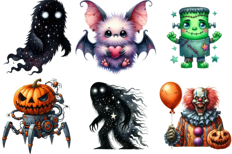 Halloween Monsters Clipart Bundle - CraftNest - Digital Crafting and Art