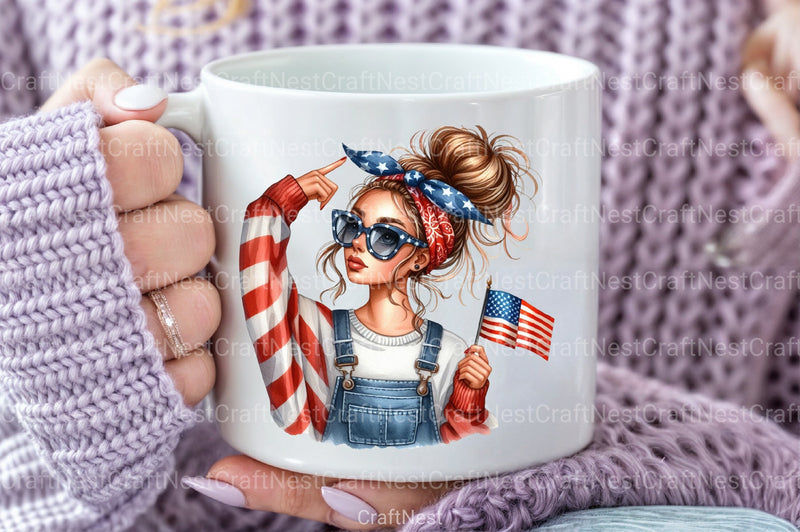 Messy Bun Bandana Mom Life Clipart Bundle 6 - CraftNest - Digital Crafting and Art