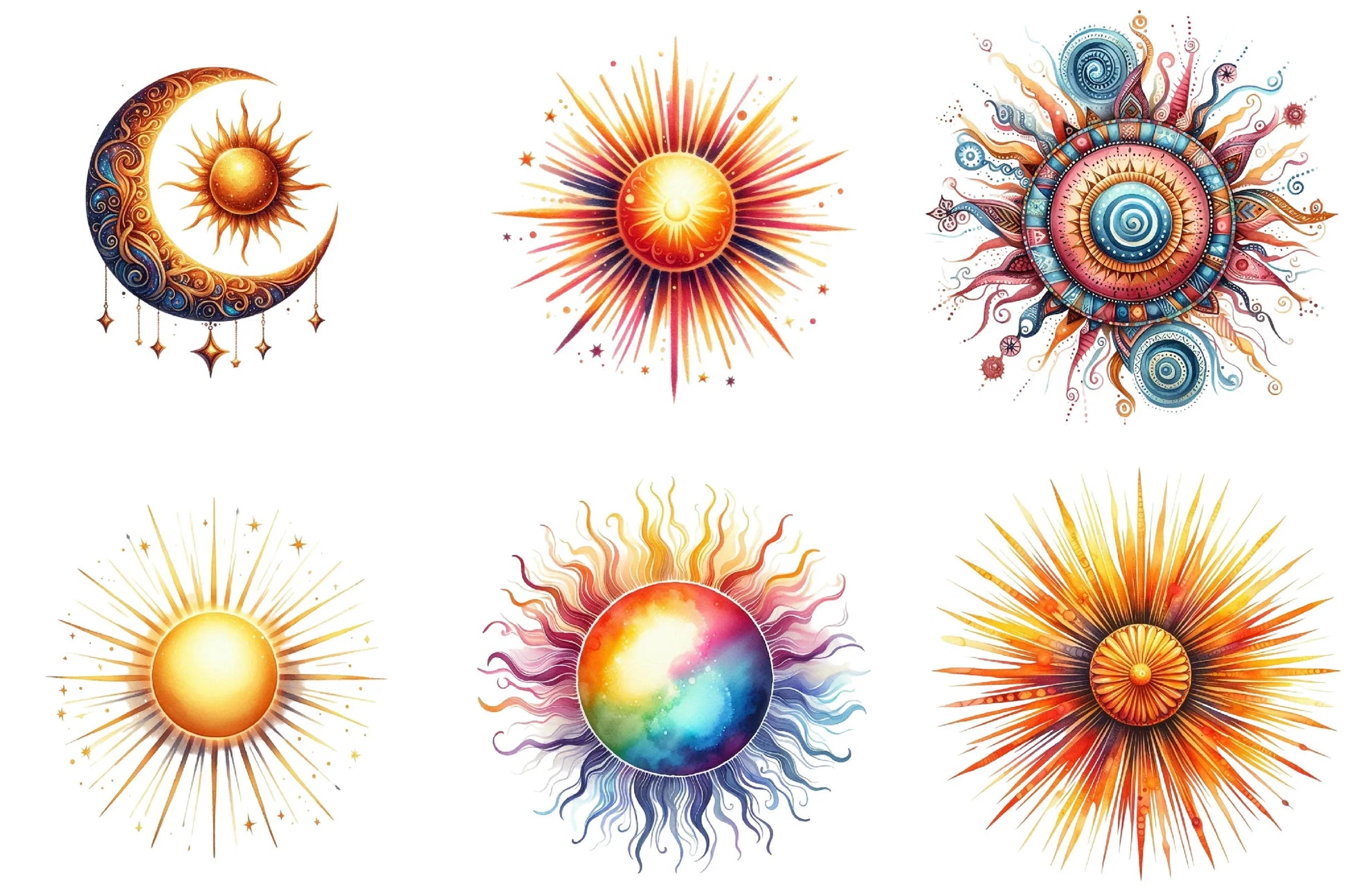 Sun Glow Clipart Bundle - CraftNest - Digital Crafting and Art
