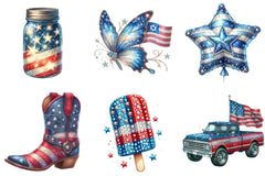 Rhinestone Sparkle American Clipart Bundle - CraftNest - Digital Crafting and Art