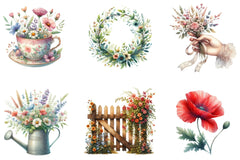 Spring Wildflower Clipart Bundle - CraftNest - Digital Crafting and Art
