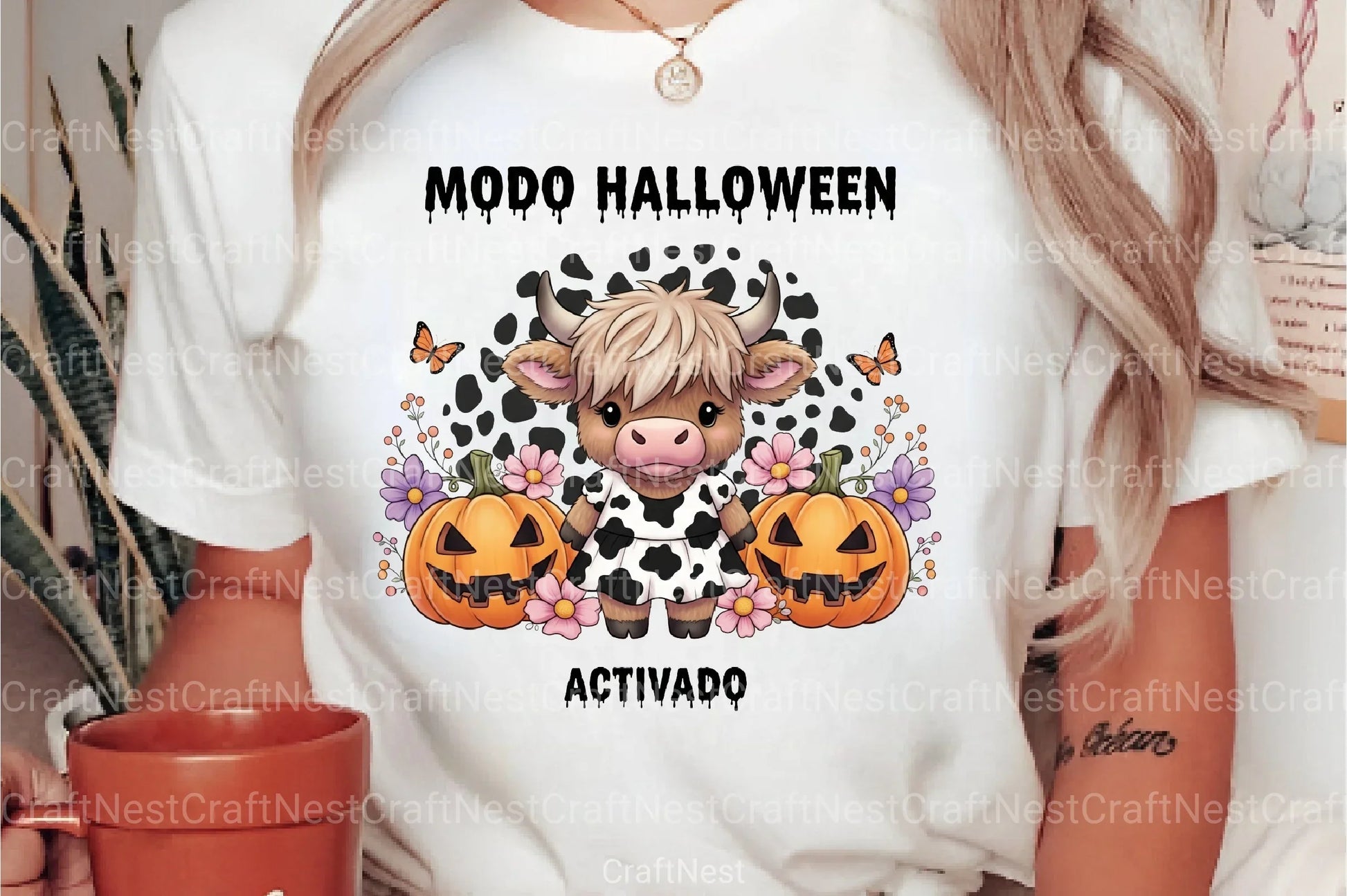 Halloween Highland Cow Clipart Bundle 99 - CraftNest - Digital Crafting and Art