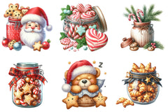 Christmas Cookie Jars Clipart Bundle - CraftNest - Digital Crafting and Art