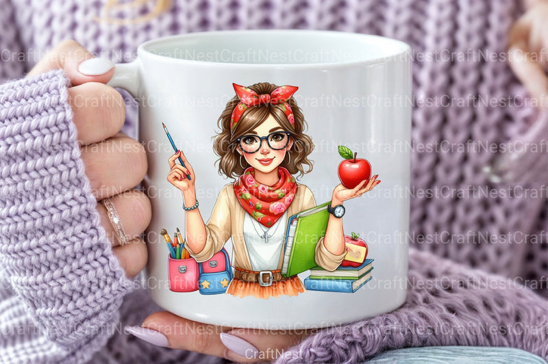 Messy Bun Bandana Mom Life Clipart Bundle 2 - CraftNest - Digital Crafting and Art