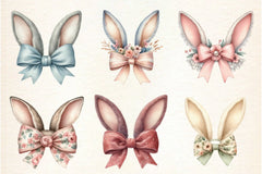 Easter Bunny Ear Bow Clipart Bundle - CraftNest - Digital Crafting and Art