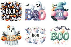Cute Boo Halloween Clipart Bundle - CraftNest - Digital Crafting and Art