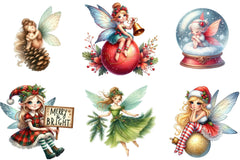 Christmas Fairy Clipart Bundle - CraftNest - Digital Crafting and Art