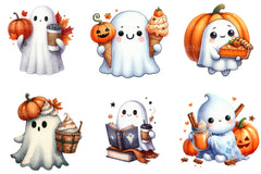 Pumpkin Spice Ghost Halloween Clipart Bundle - CraftNest - Digital Crafting and Art