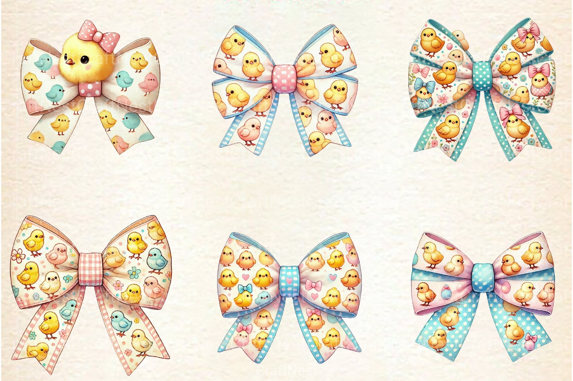 Easter Bows Clipart Bundle - CraftNest - Digital Crafting and Art