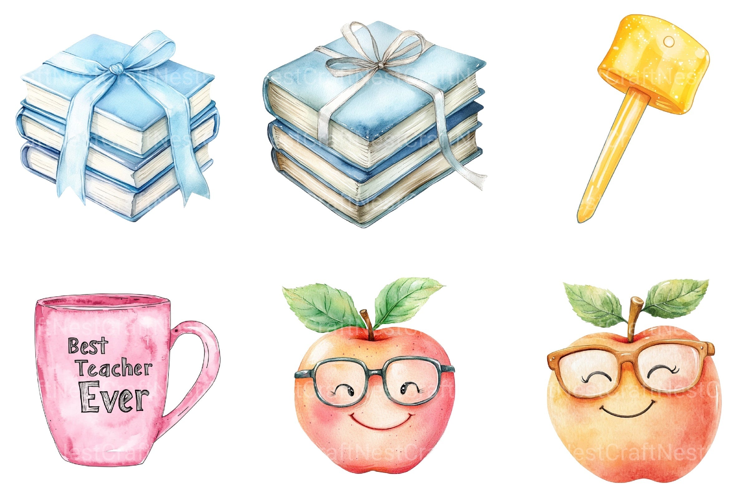 Pastel Teacher's Life Clipart Bundle - CraftNest - Digital Crafting and Art