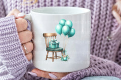 Vintage Soft Teal Birthday Clipart Bundle 90 - CraftNest - Digital Crafting and Art