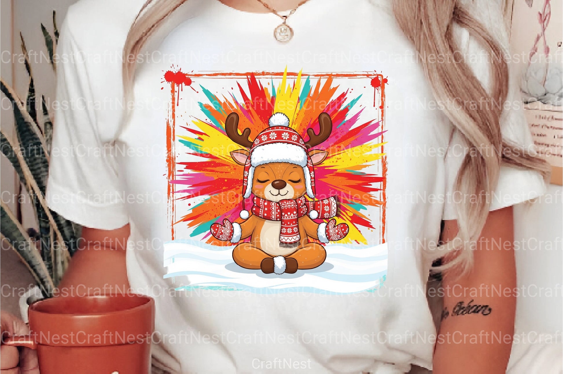 Yoga Reindeer Clipart Bundle - CraftNest - Digital Crafting and Art