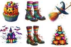 Colorful Halloween Clipart Bundle - CraftNest - Digital Crafting and Art