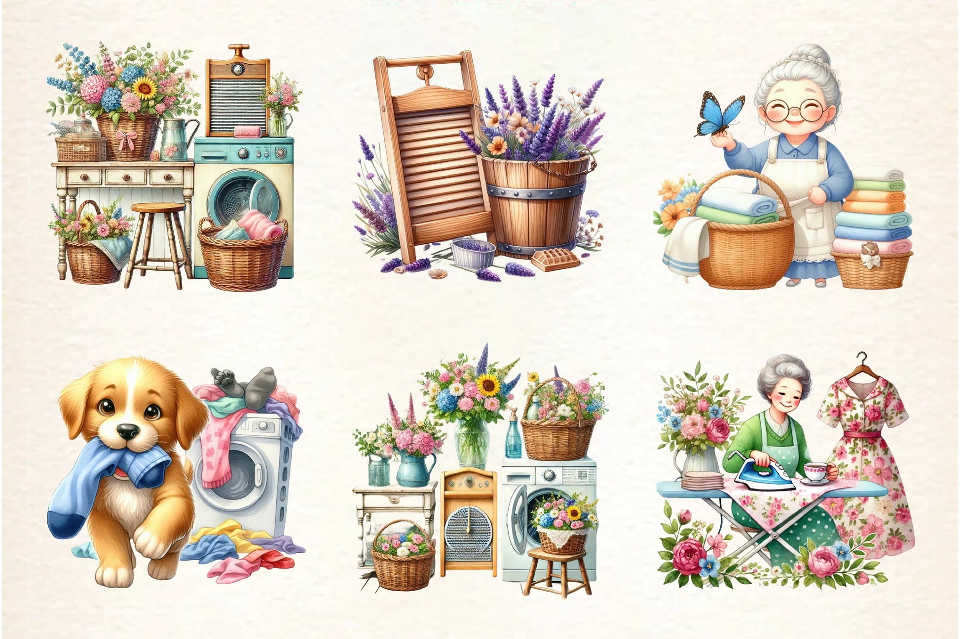Spring Laundry Clipart Bundle - CraftNest - Digital Crafting and Art