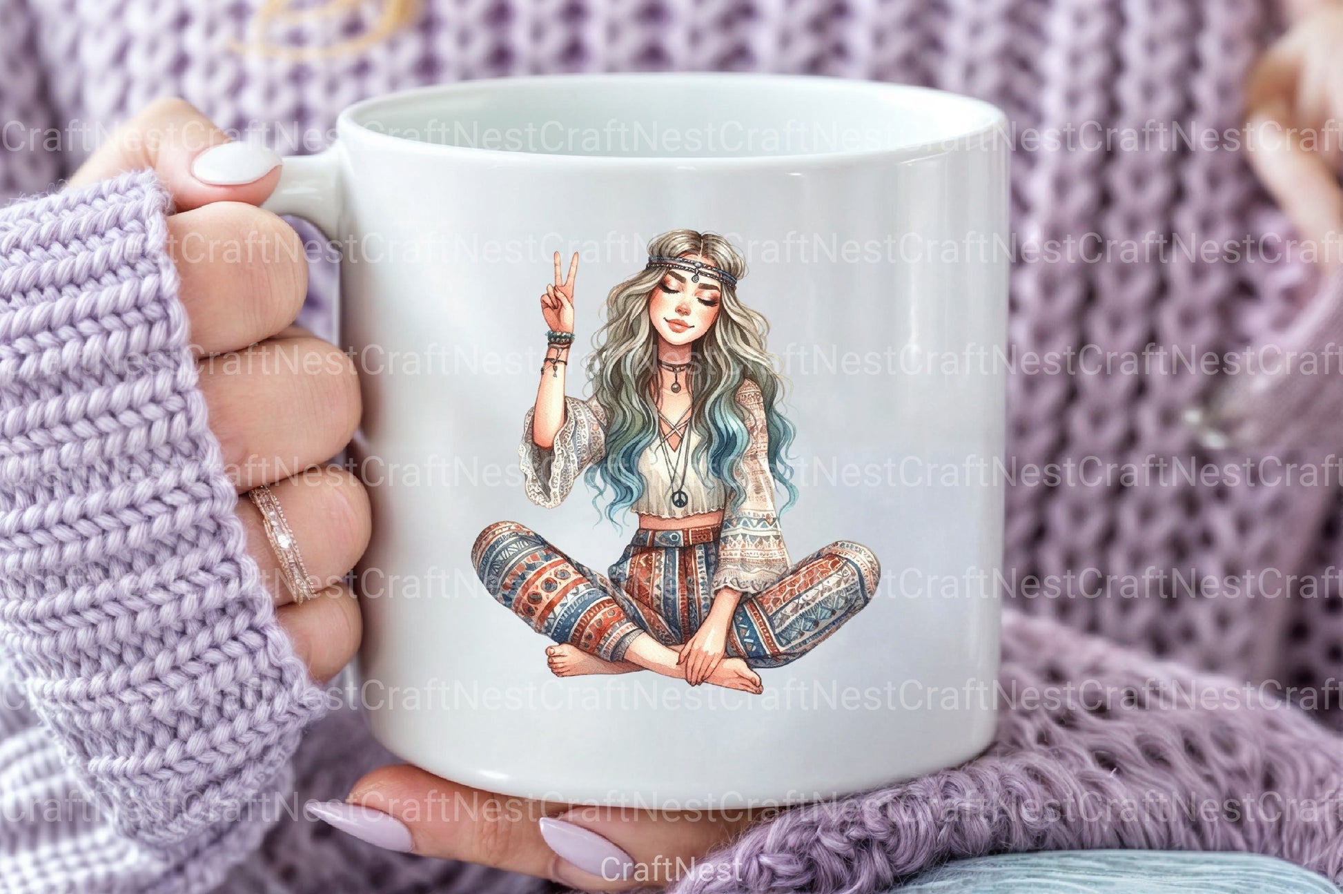 Tribal Boho Girl Clipart Bundle 7 - CraftNest - Digital Crafting and Art