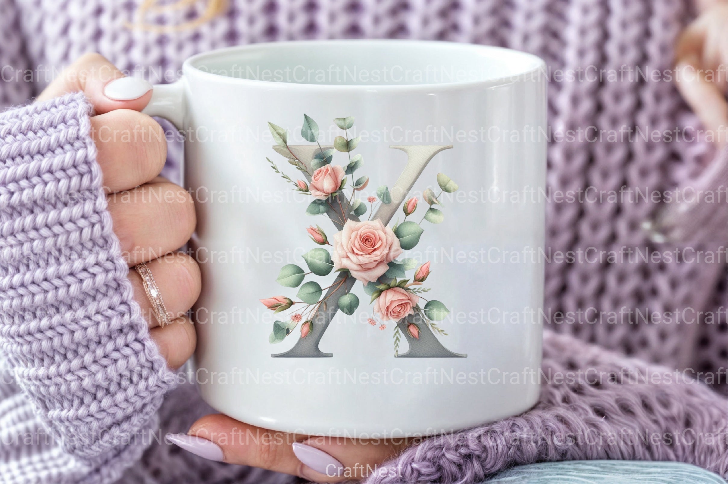 Floral Alphabet Clipart Bundle 7 - CraftNest - Digital Crafting and Art