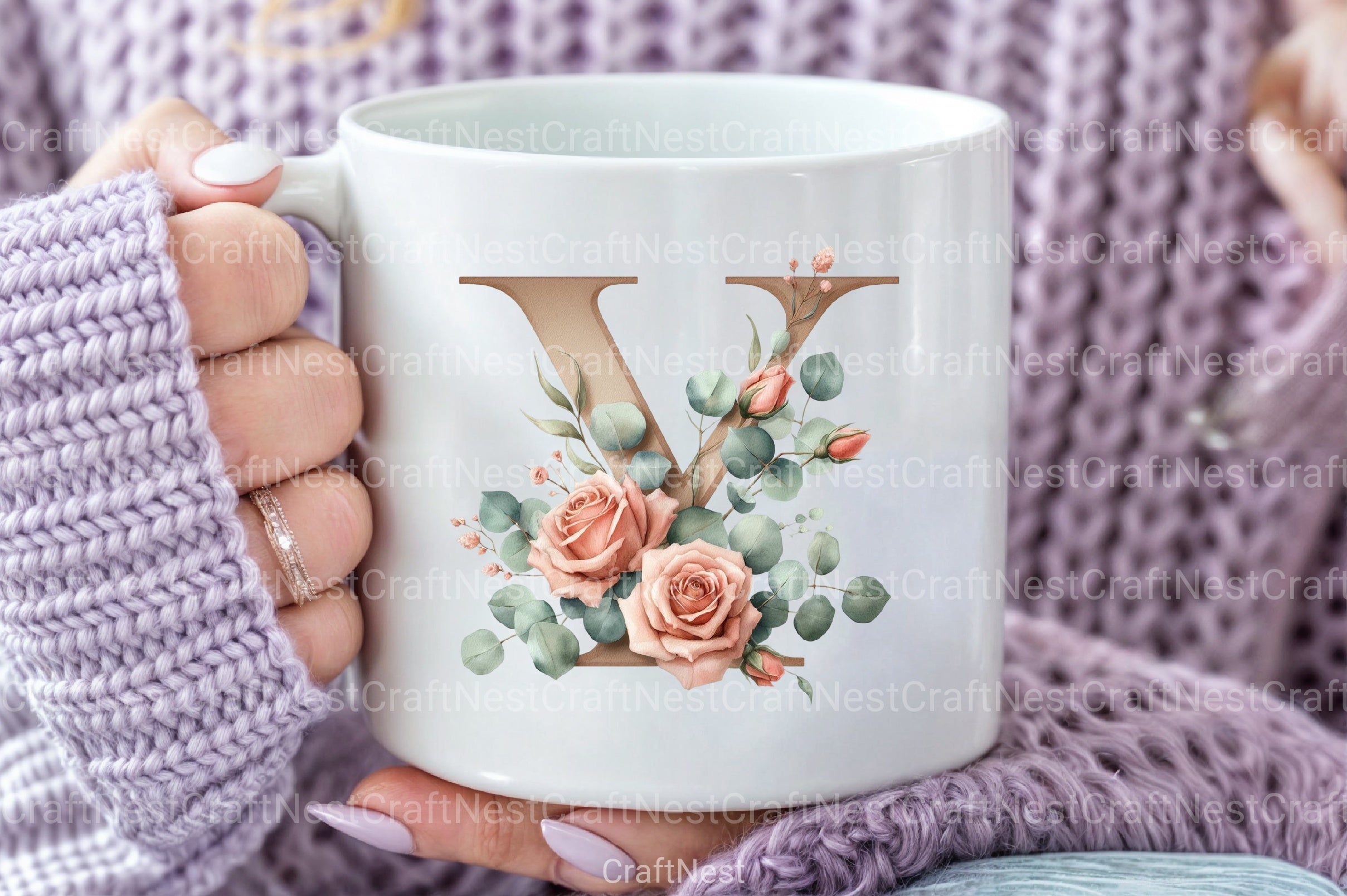 Floral Alphabet Clipart Bundle 14 - CraftNest - Digital Crafting and Art