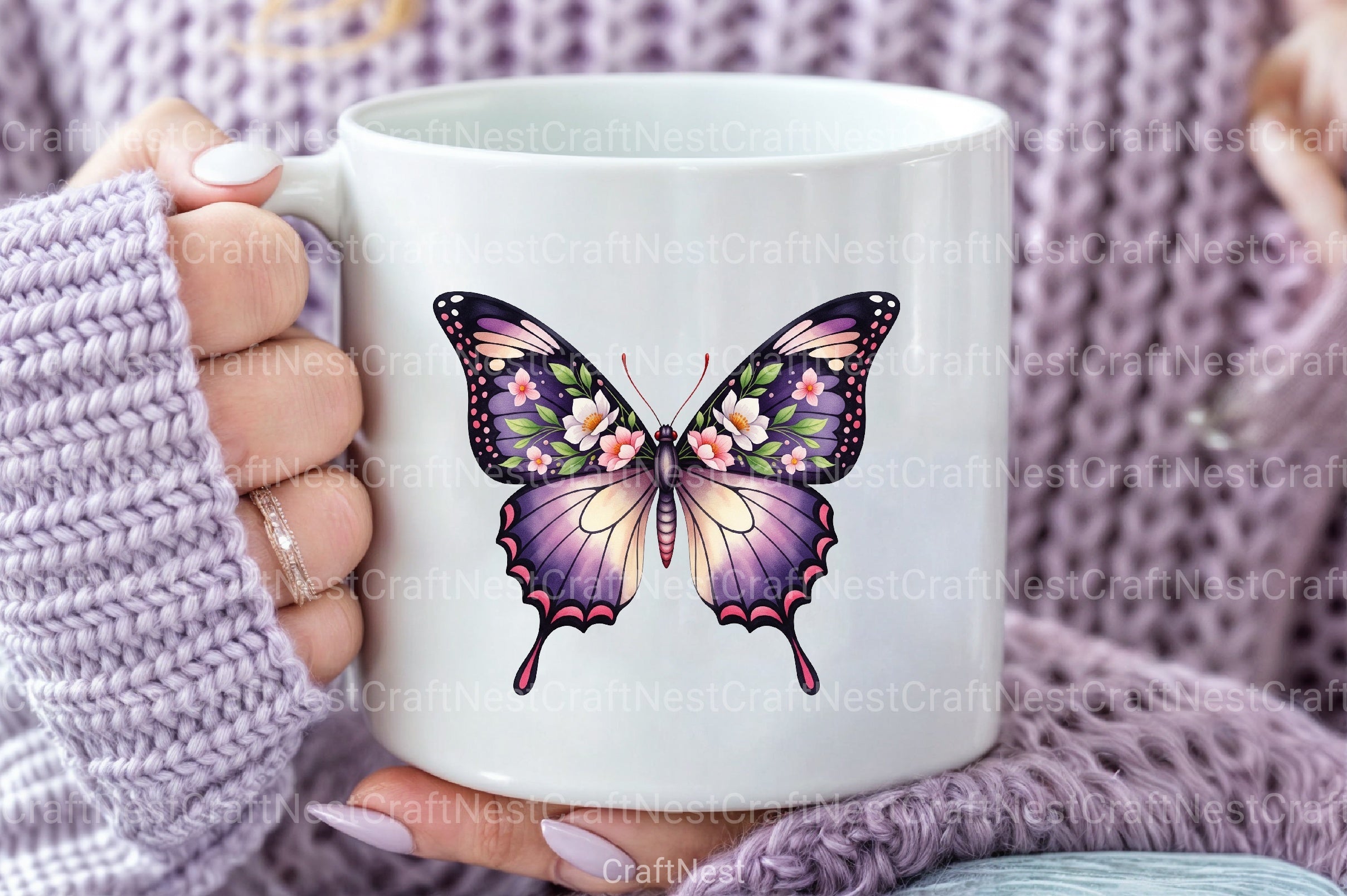 Purple Butterfly Clipart Bundle 99 - CraftNest - Digital Crafting and Art