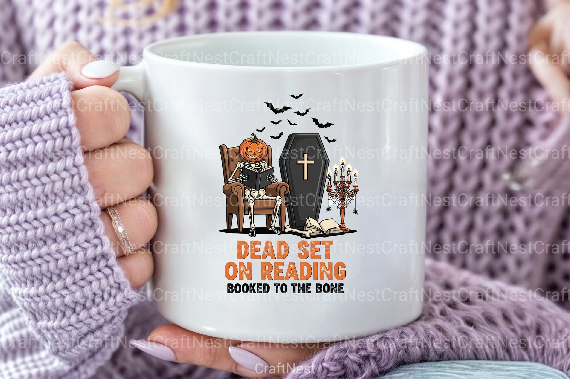 Spooky Bookish Halloween Skeleton Clipart Bundle - CraftNest - Digital Crafting and Art