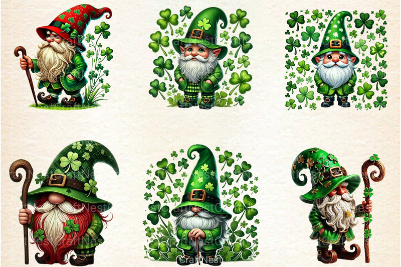 St. Patrick's Day Gnome Clipart Bundle 99 - CraftNest - Digital Crafting and Art