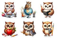 Back to School Owl Clipart Bundle - CraftNest - Digital Crafting and Art
