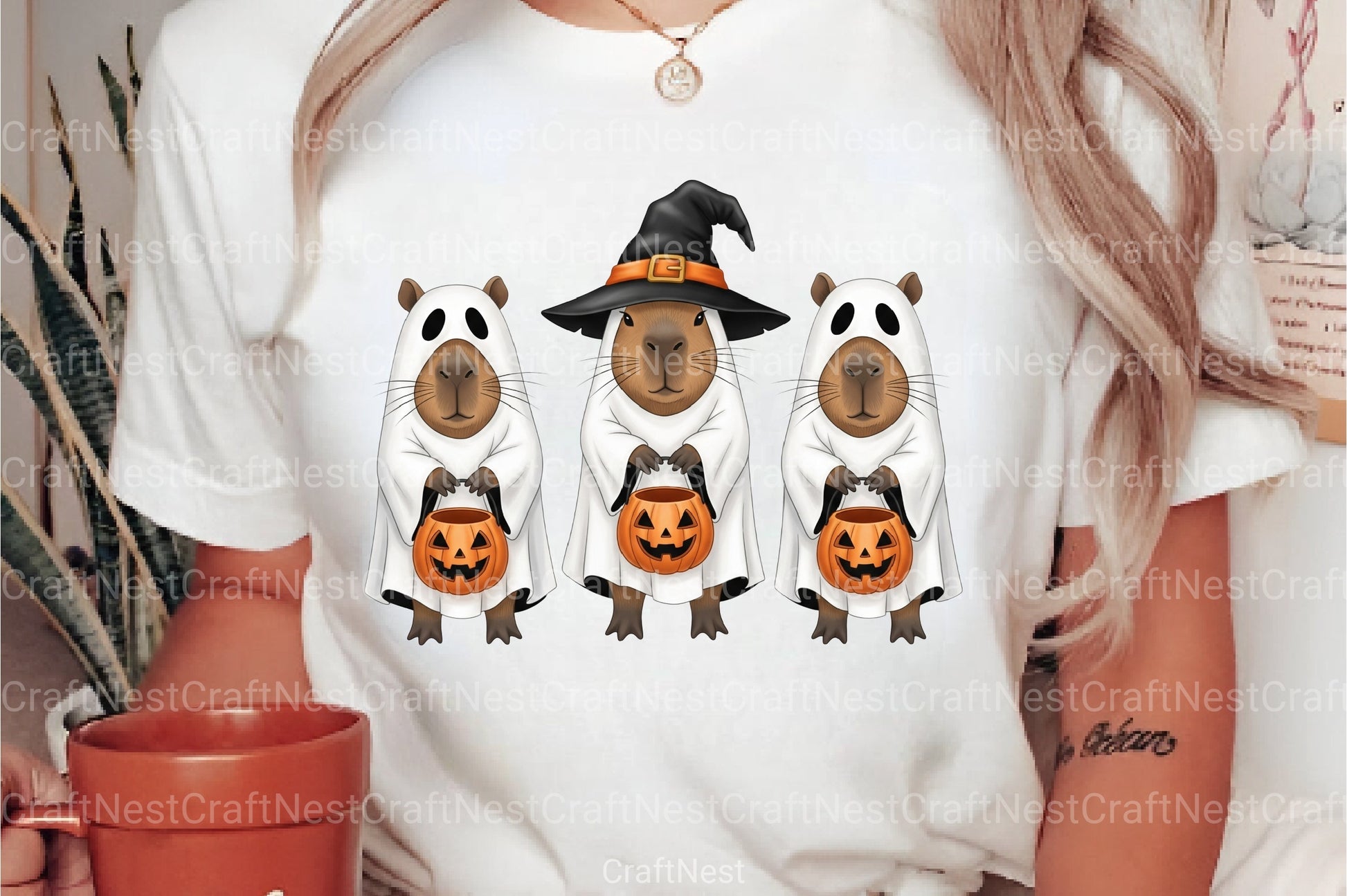 Kawaii Capybara Ghost Clipart Bundle - CraftNest - Digital Crafting and Art