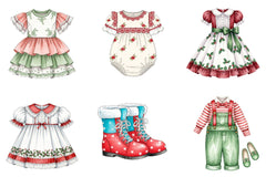 Christmas Baby Clothes Clipart Bundle - CraftNest - Digital Crafting and Art