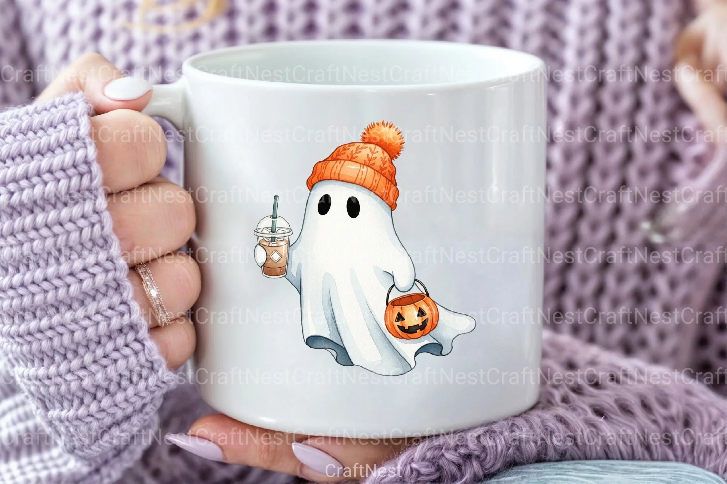 Cute Halloween Ghost Clipart Bundle 36 - CraftNest - Digital Crafting and Art