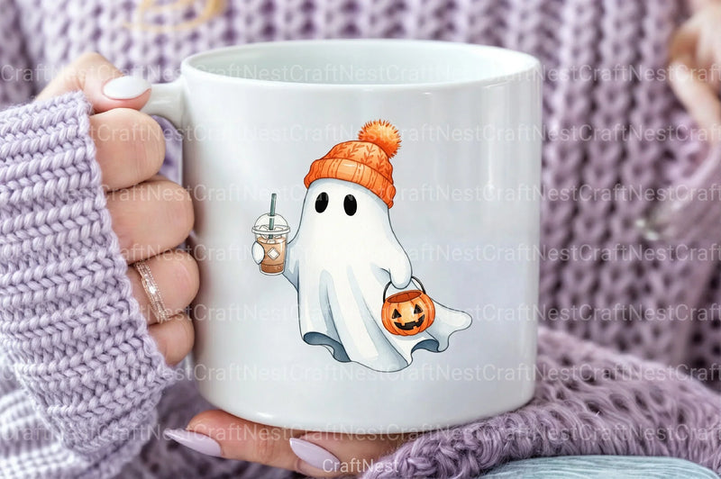 Cute Halloween Ghost Clipart Bundle 36 - CraftNest - Digital Crafting and Art