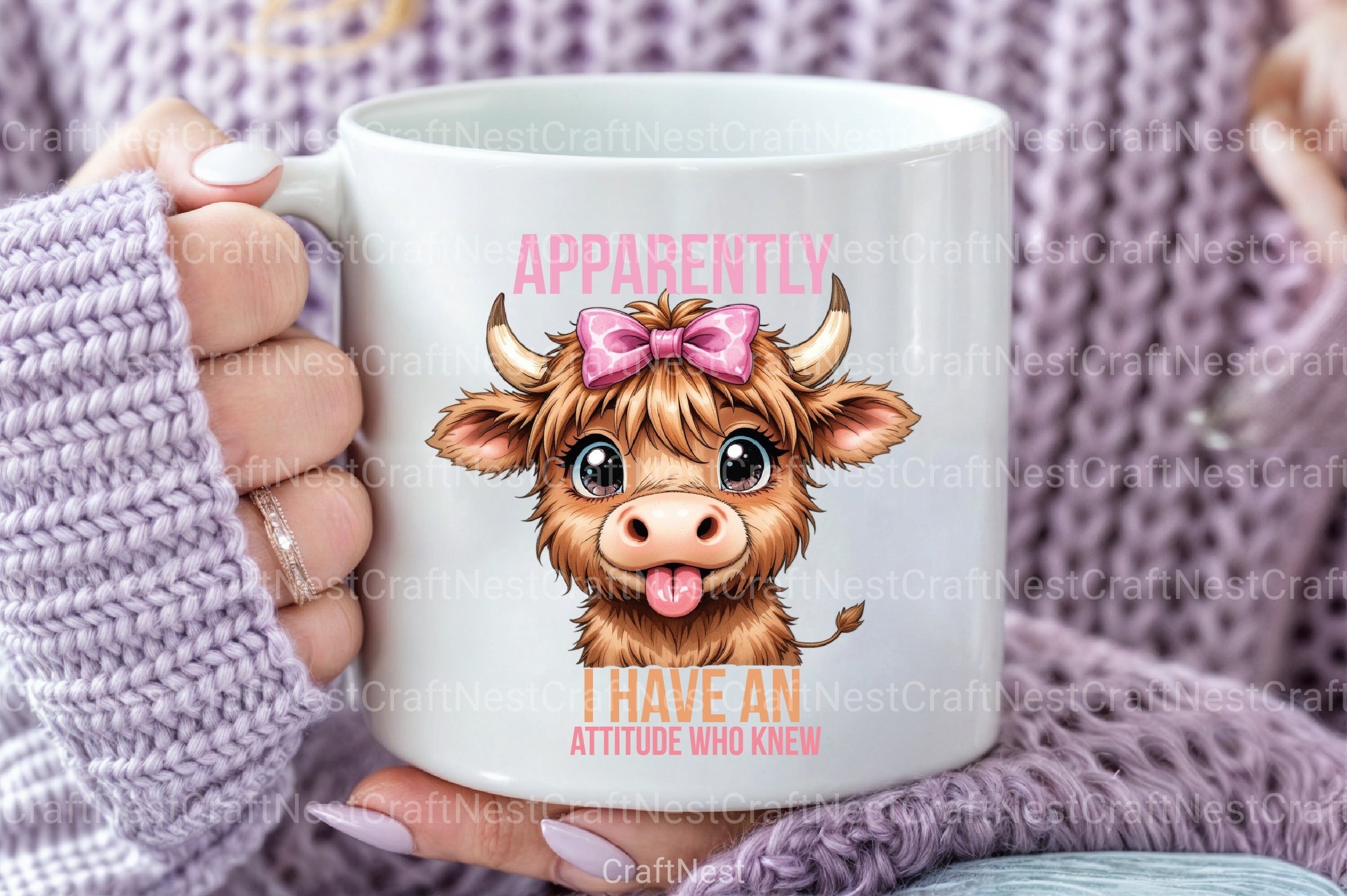 Funny Highland Cow Sarcastic Clipart Bundle - CraftNest - Digital Crafting and Art
