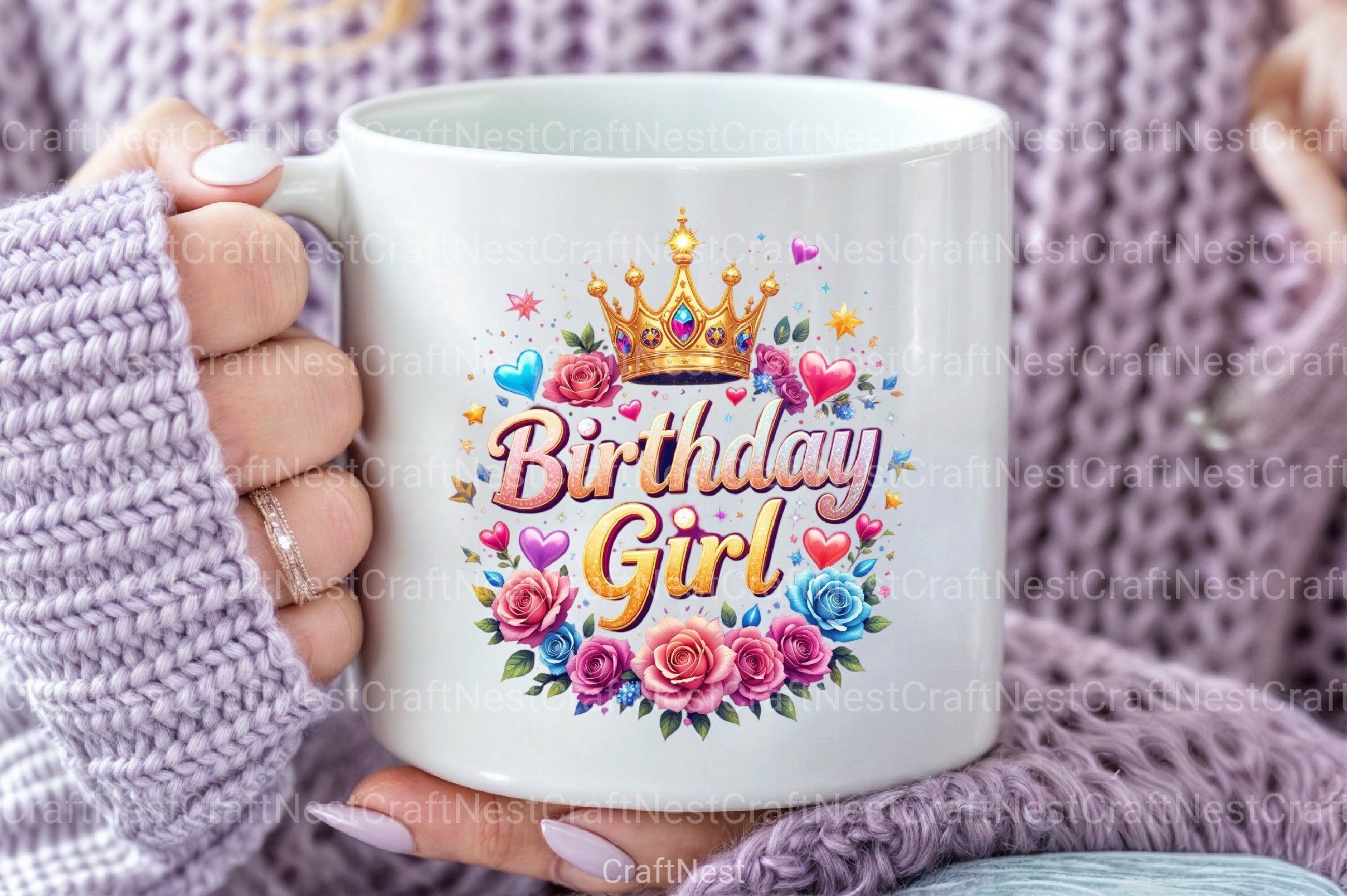 Birthday Girl Floral Clipart Bundle 22 - CraftNest - Digital Crafting and Art
