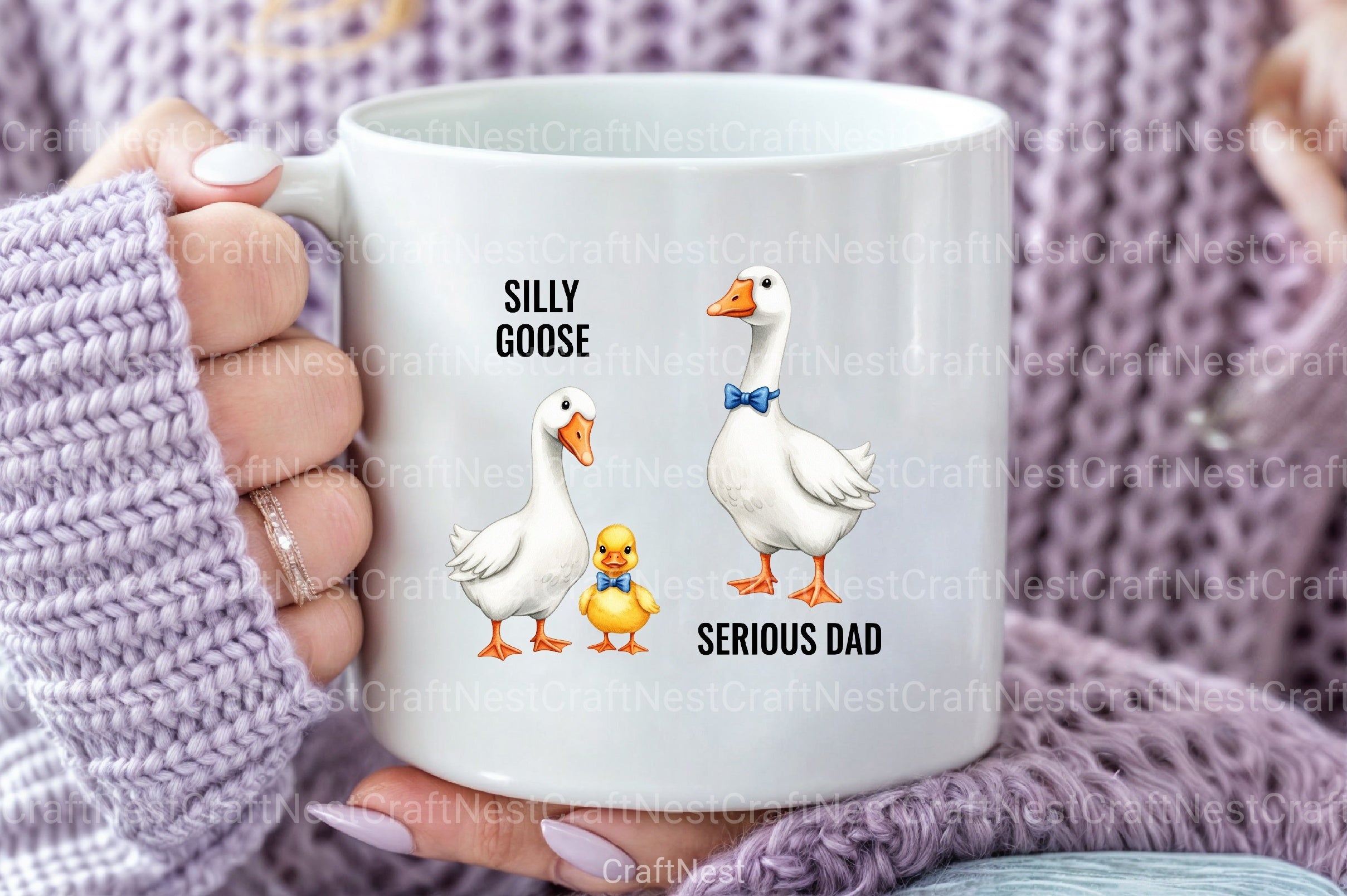 Bow Tie Goose Dad Cute Duo Clipart Bundle 66 - CraftNest - Digital Crafting and Art