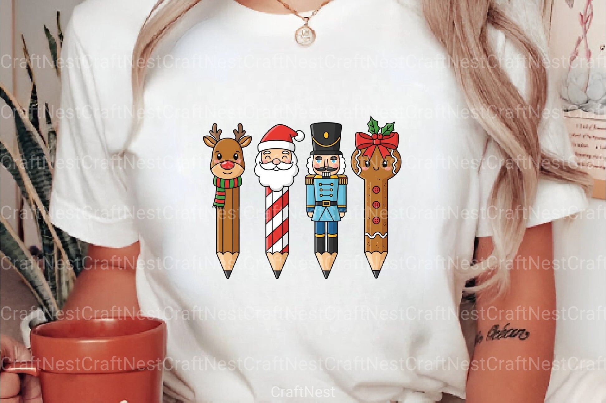 Christmas Pencils Clipart Bundle 1 - CraftNest - Digital Crafting and Art