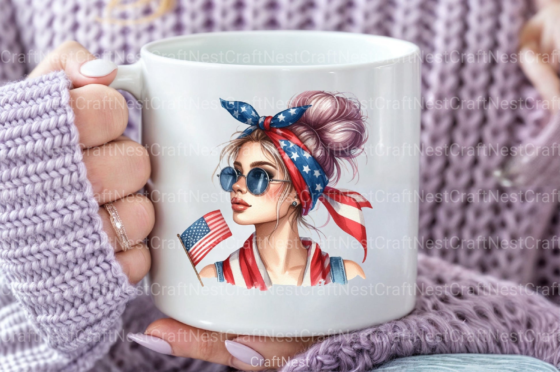 Messy Bun Bandana Mom Life Clipart Bundle 5 - CraftNest - Digital Crafting and Art