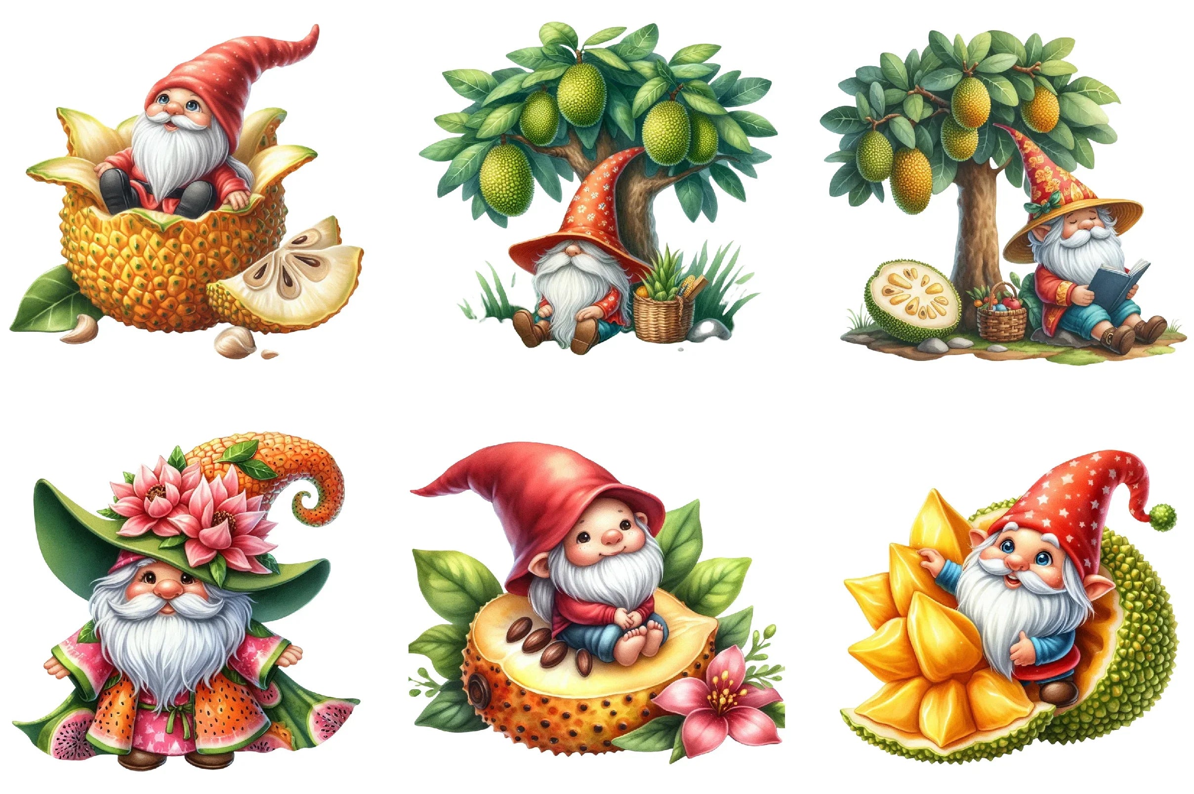 Gnome Jackfruit Clipart Bundle - CraftNest - Digital Crafting and Art