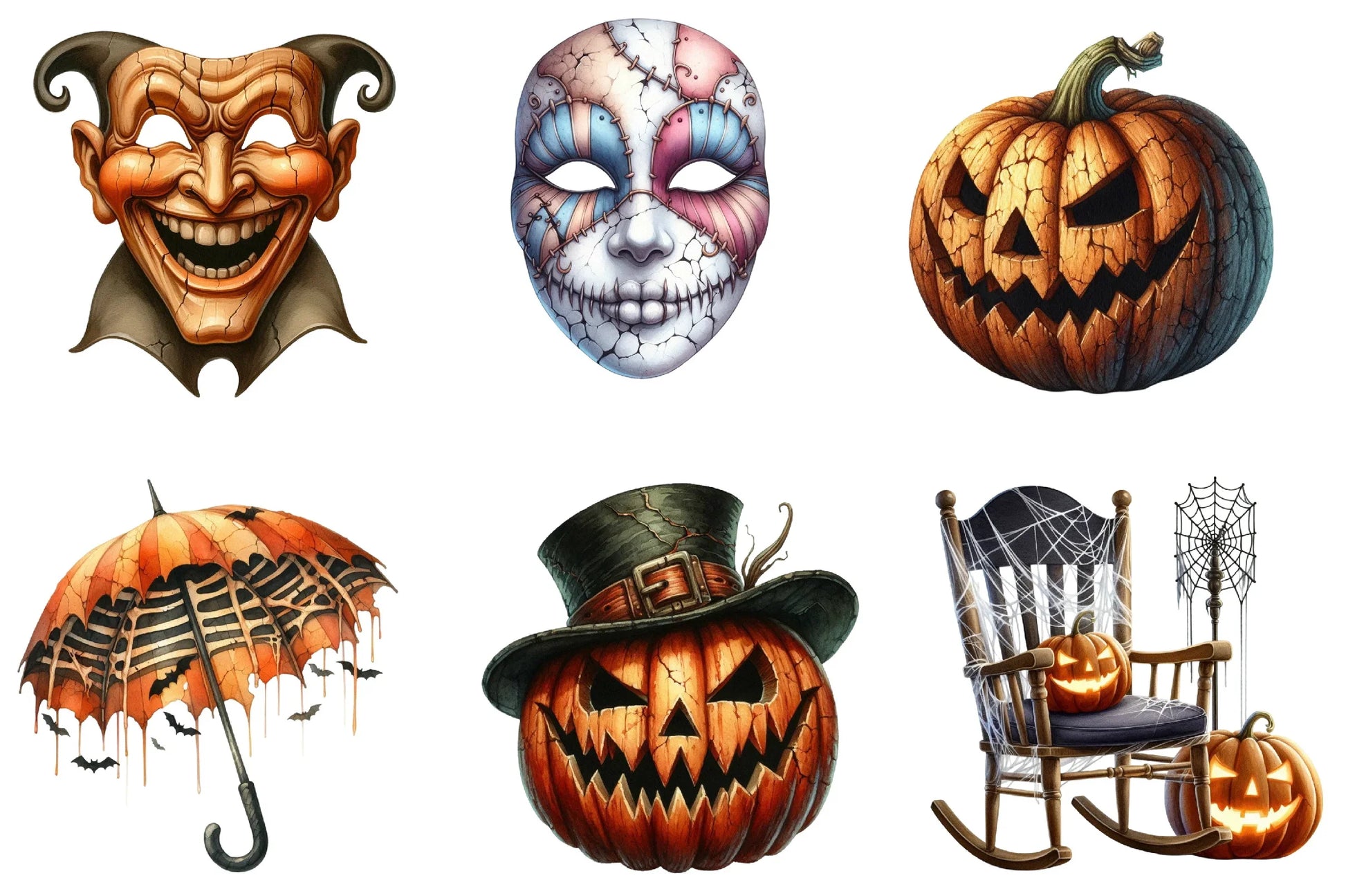 Vintage Creepy Halloween Clipart Bundle - CraftNest - Digital Crafting and Art