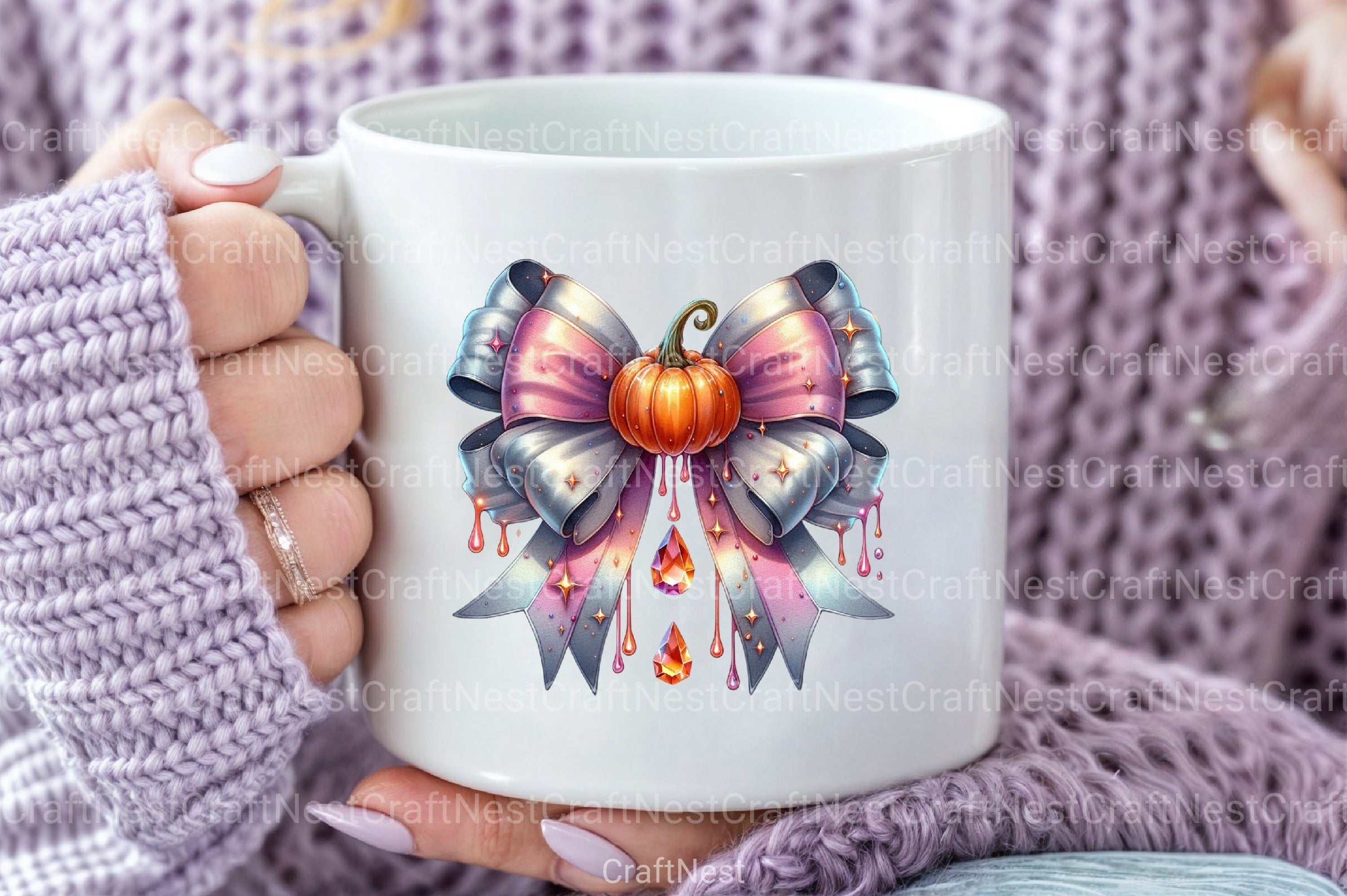 Halloween Coquette Bow Clipart Bundle 10 - CraftNest - Digital Crafting and Art