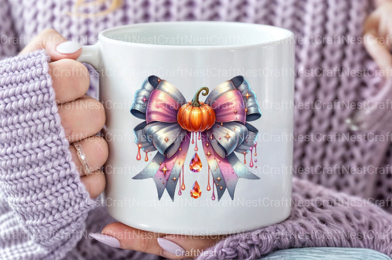 Halloween Coquette Bow Clipart Bundle 10 - CraftNest - Digital Crafting and Art