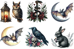 Gothic Animals Clipart Bundle - CraftNest - Digital Crafting and Art